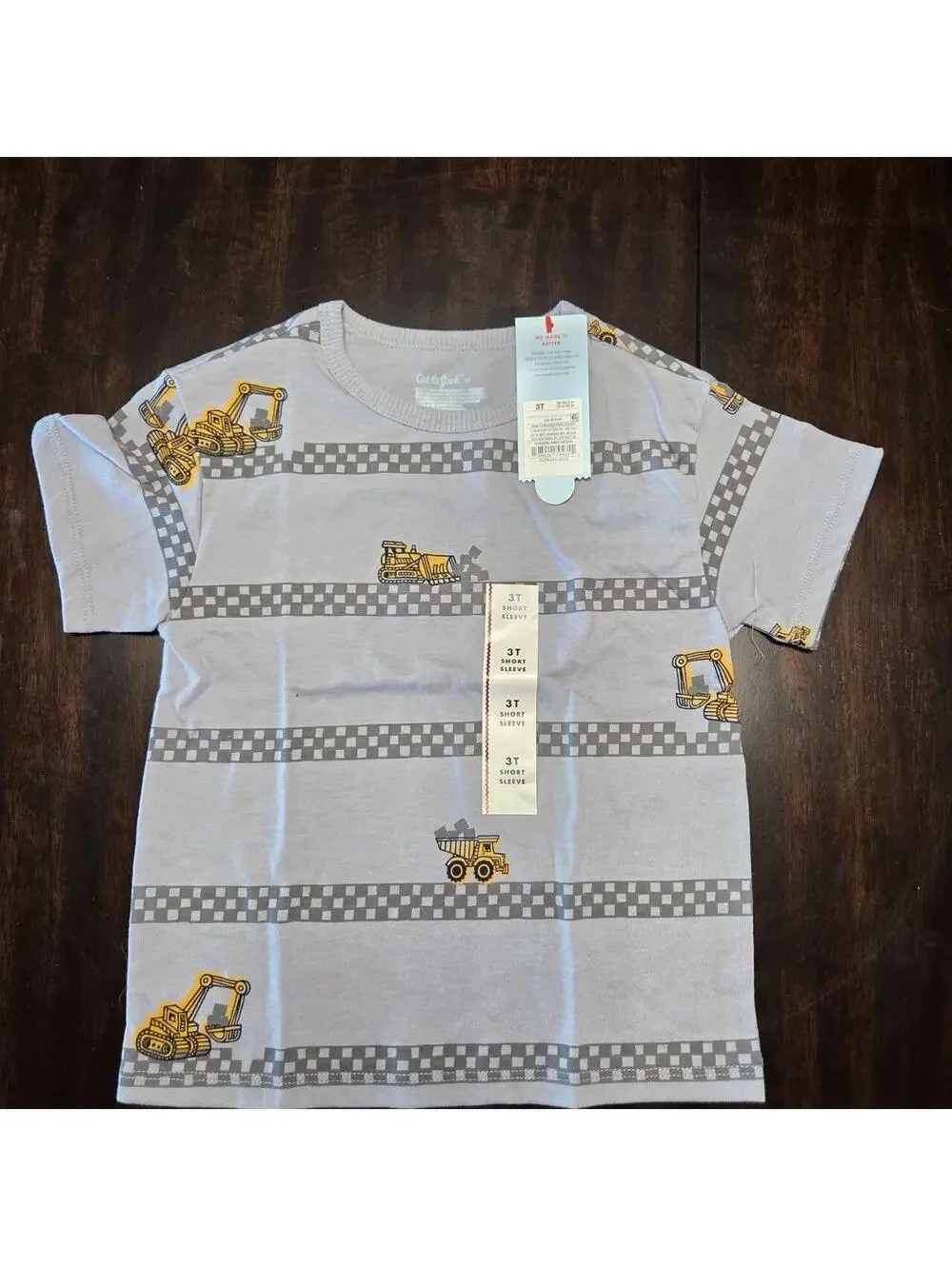 Cat & Jack Kid's Grey and Purple Tshirt